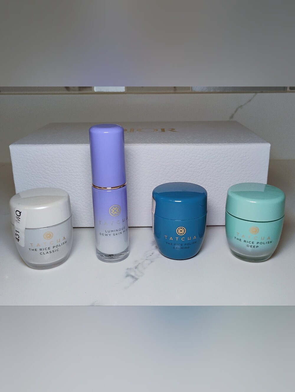 NEW 4FER Tatcha Skincare Set - Rice Polish & Skin Treatment